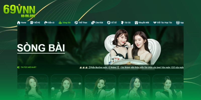 Casino 69VN có nhiều trò chơi đến từ các nhà cung cấp uy tín
